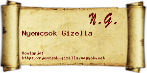 Nyemcsok Gizella névjegykártya
